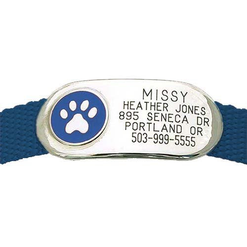 Jewelry Collar Tag - Paw, - Lucky Pet